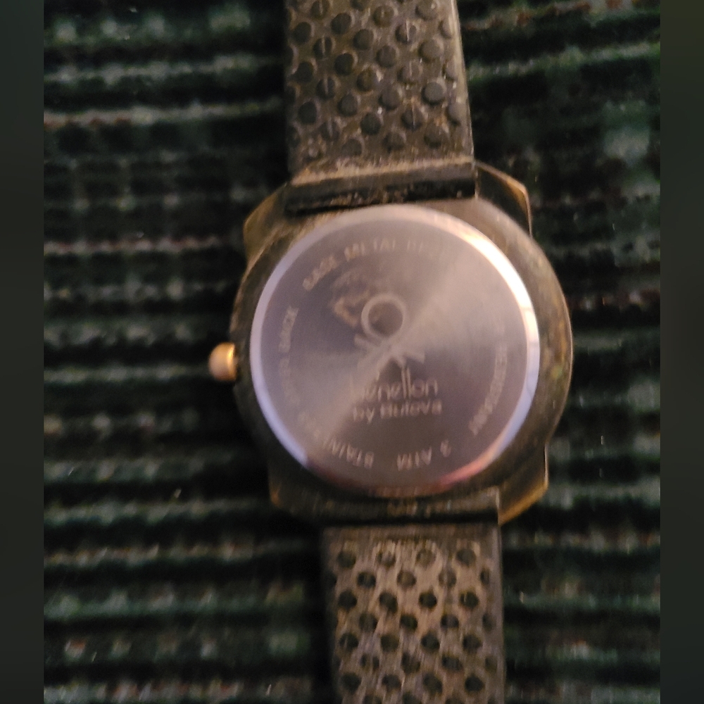 VINTAGE Benetton designer denim and copper look watch. - Picture 2 of 3